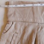 H&M *50off3* NWOT High Waist Belted Lyocell Mini Skirt S Khaki Beige Pockets Photo 4