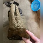 Coach Monogram Suede Vintage Y2K Hand Bag Tote Satchel Women Casual Photo 4