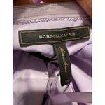 BCBGMAXAZRIA  Nevada One Shoulder SILK Draped MINI Dress Lavender Size 8 Photo 5