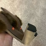 Elegant mink Fur mule. Size 7 Brown Photo 8