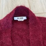 RE/DONE $550 NEW  ALPACA BLEND BURGUNDY CARDIGAN SWEATER S Photo 3