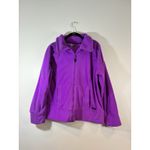 Calvin Klein Purple Fleece Jacket Womens XXL Full Zip Funnel Neck Warm Cozy Photo 1