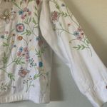 FINAL MARKDOWN Floral Embroidered White Jacket drapers and Damon’s xl Photo 1