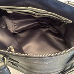 Henri Bendel Silver Leather Soft Studded Double Handles Tote 16.5x9x6” EUC* Photo 9