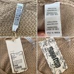 Monoreno NWT Taupe Inside Out Seam Contrast Crochet Long Sleeves Sweater Photo 9