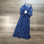 MISA Los Angeles Domino Dress Mini Draped Ruched Navy Blue Womens Size XS NWT Photo 2