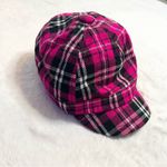 Disney  Parks Rhinestone Mickey Mouse Hot Pink & Black Plaid Cap Women’s Hat Photo 4