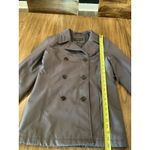 Gallery  double breasted nylon jacket grey coat size small petite Photo 4