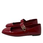 Valentino Garavani  VLogo Patent Leather Mary Jane Ballet Red Flats Size 39.5 Photo 6