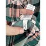 J. Crew Classic Fit Boy Button Front‎ Shirt Women 12 Green Long Sleeve Western Photo 4