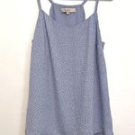 Loft ANN TAYLOR Dove Print Shirttail Cami Periwinkle Purple Blue Bird Animal Top Photo 0