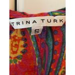 Trina Turk Silk Paisley V Neck Sleeveless Tank Top Blouse Women's Size S Photo 2