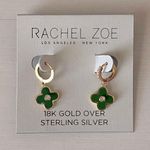Rachel Zoe NWT Van cleef & arpels 18k gold over sterling silver clover earrings Photo 0