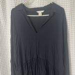 H&M  L.O.G.G. Drop Waist Collared Black Dress Medium Photo 4