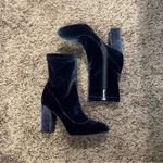Sam Edelman  Calexa Sock Blue Velvet Ankle Boot Photo 8