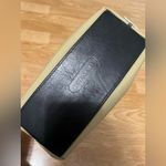 Coach  Tan + Black Small Arm Purse Handbag Vintage Desinger Canvas + Leather 7417 Photo 4