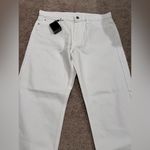 Massimo Dutti  Women’s Mid Rise Slim Straight Jeans – White Denim Size 42 Photo 9