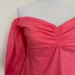 ALC Frank A.L.C. Linen Blend Off The Shoulder Mila Dress Pink 8 Photo 9