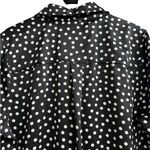 Equipment   Womens Satin Button Up Shirt Long Sleeve Polka-Dots Size Small Photo 5