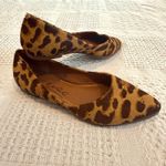 Zodiac  Hill 7.5 leopard leather pointed toe faux fur animal flats 3087 Photo 5