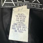 Alex Evenings VTG  Velvet Dress and Bolero Black Gold Embroidered Holiday Glam 14 Photo 7