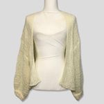 Wild Fable NWT Ivory White Cream Open Knit Front Cardigan Shrug New Photo 2