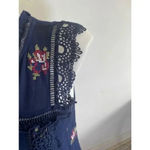 Women's‎ Pale Sky Blue Floral Embroidered Sleeveless Top Size S Stitch Fix 0072 Photo 3