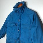 Woolrich  vintage women's blue winter puffy jacket with pockets heavy medium Photo 1