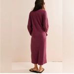 Free People  FP Beach Tivoli Midi Dress Purple Stripe Cactus Combo Large Photo 5