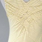 ANTHROPOLOGIE Pilcro & The Letterpress Yellow Striped Sleeveless Top Butter NWOT Size XS Photo 1