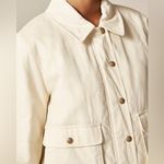 J.Crew  Cropped Barn Jacket in ripstop cotton in Ivory Lace Size XS NWT Photo 2