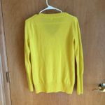 J.Crew  100% Cashmere V Neck Sweater Bright Yellow Size S Photo 2