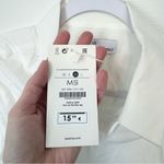 Bershka NWT  White Cropped Button-Up Shirt MEDIUM Photo 3