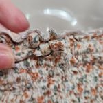 Aerie AE Micro Floral Puff Sleeve Cropped Blouse Smocked Square Neck Large Photo 6