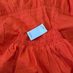 Quince NWT  100% Organic Cotton Poplin Tiered midi Maxi Skirt Vermillion Red XS Photo 1