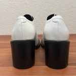 Acne Studios  White Leather Derby Oxford Lace Up Chunky Heels Shoes Size 37 Photo 7