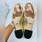 Gucci Gold Metallic leather GG fringe Marmont 30mm Heeled Loafer pumps EU 41 Photo 9