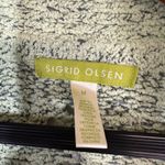 Sigrid Olsen  M Green Pastel Buttoned Sweater Cardigan Slouchy Knit Cutouts Photo 4