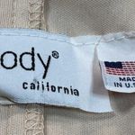 Jody California Dress Womens Large Beige Lace Overlay Midi Fringe Hem USA Made Photo 5