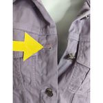 Rachel Comey  Women's Solid Long Sleeve Button Front Denim Jacket Purple Size 6 Photo 8