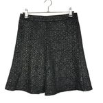 Ann Taylor  Loft Black Jacquard Shimmer A-Line Skirt XXS Photo 0