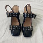 Cuccoo NEW Y2K Studded Vampy Gothic Black Patent Silver Buckle Mary Jane Heels Size 5.5 Photo 3