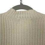 Jones New York Sport Size XL Mock Neck Sweater Cream Ribbed Knit Pullover Photo 5