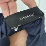 ZARA Basic Navy Shirtail Windbreaker Jacket Photo 7