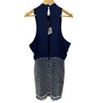 NBD  Revolve Best Mistake Dress Size Medium Navy Blue Beaded Mini Sleeveless Photo 7