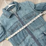 Free People Jumpsuit denim zip straight leg coverall womens Blue (size 4) preppy Photo 3