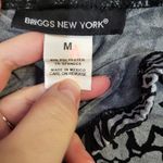 Briggs New York Black & Gray Floral Stretch Flare Skirt Sz M Photo 1