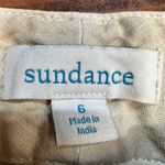 Sundance Femme Voyager Cargo Boho Linen Cotton Pants Crochet Trim Beige Sz 6 Tan Photo 9