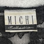 Vtg M Medium Lace Top Y2K 90s Goth Grunge Whimsigoth Festival Long Sleeve Michi Black Photo 3