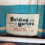 Anthropologie  Holding Horses Plaid Seamed Flannel Photo 3